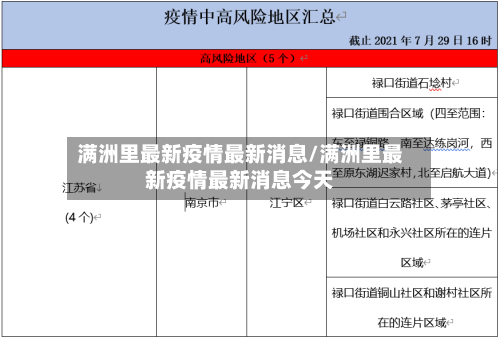 满洲里最新疫情最新消息/满洲里最新疫情最新消息今天