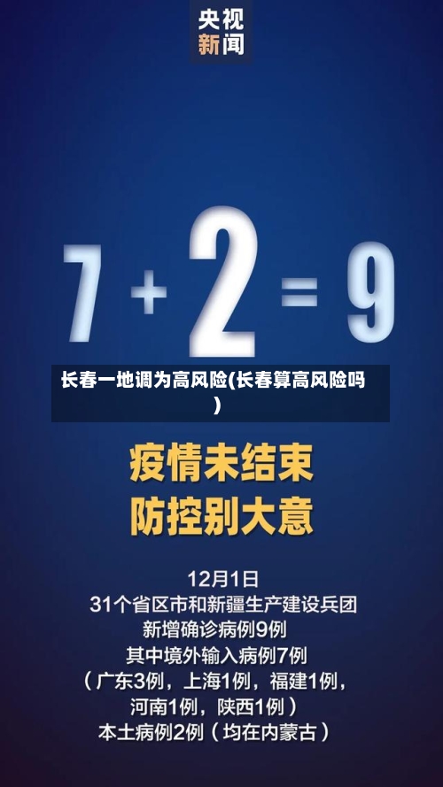 长春一地调为高风险(长春算高风险吗)