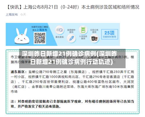 深圳昨日新增21例确诊病例(深圳昨日新增21例确诊病例行动轨迹)