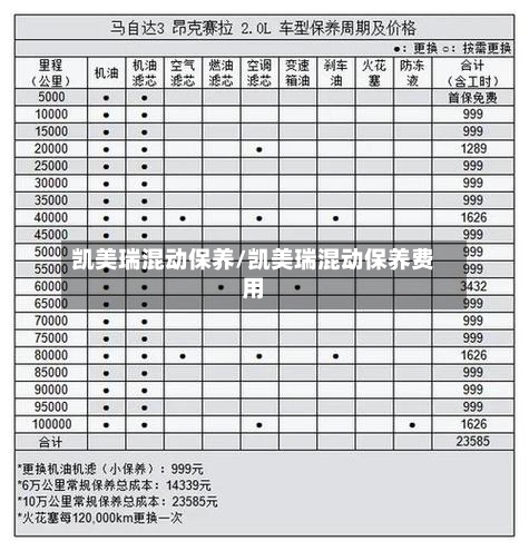 凯美瑞混动保养/凯美瑞混动保养费用