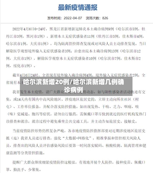 哈尔滨新增20例/哈尔滨新增几例确诊病例