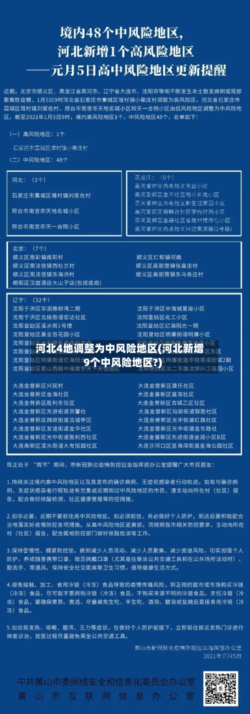 河北4地调整为中风险地区(河北新增9个中风险地区?)