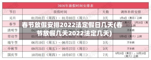 春节放假安排2022法定假日几天(春节放假几天2022法定几天)