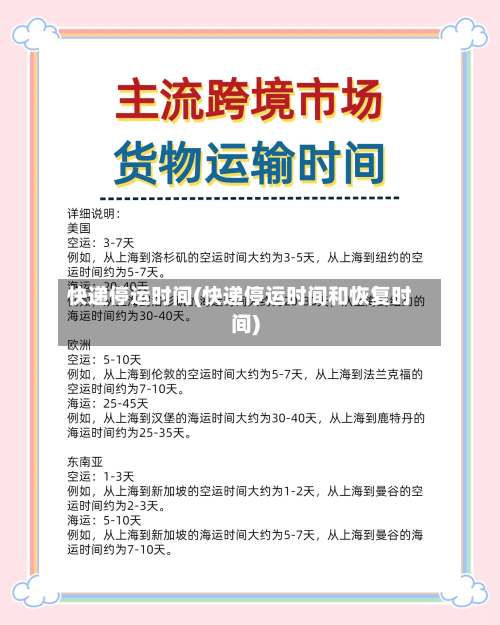 快递停运时间(快递停运时间和恢复时间)