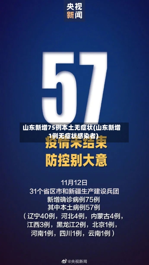 山东新增75例本土无症状(山东新增1例无症状感染者)