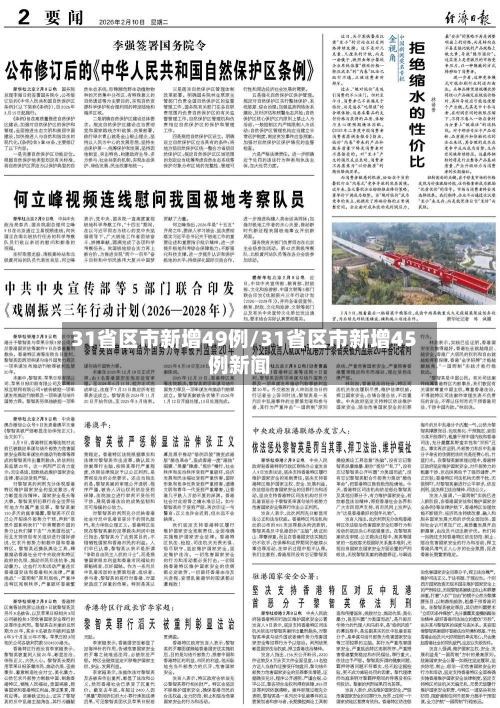 31省区市新增49例/31省区市新增45例新闻