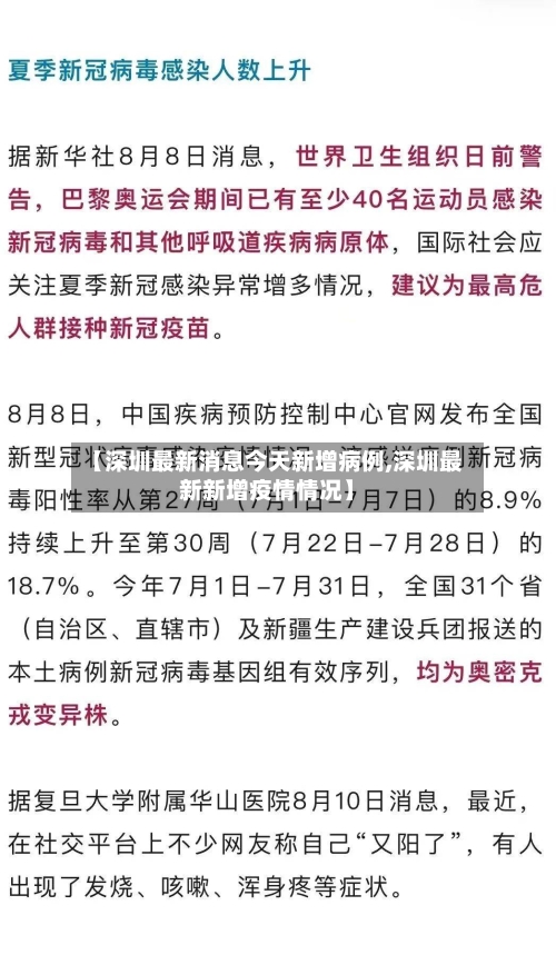 【深圳最新消息今天新增病例,深圳最新新增疫情情况】